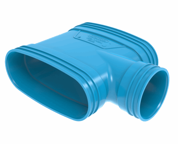 PVC Vent. T-stuk BL 195x80 3M